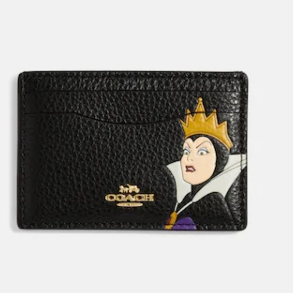 Disney X Coach Card Case With Evil Queen Motif